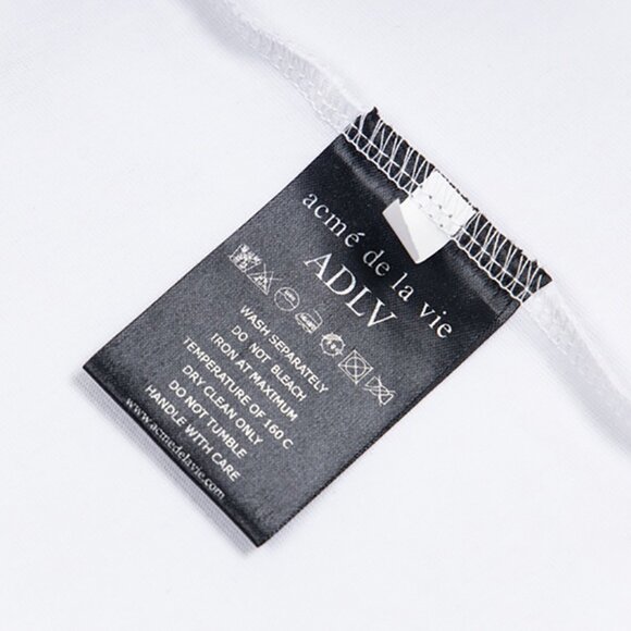 Acme De La Vie White Short-Sleeved T-Shirt With Front And Back Letter Print - Picture 2 of 10